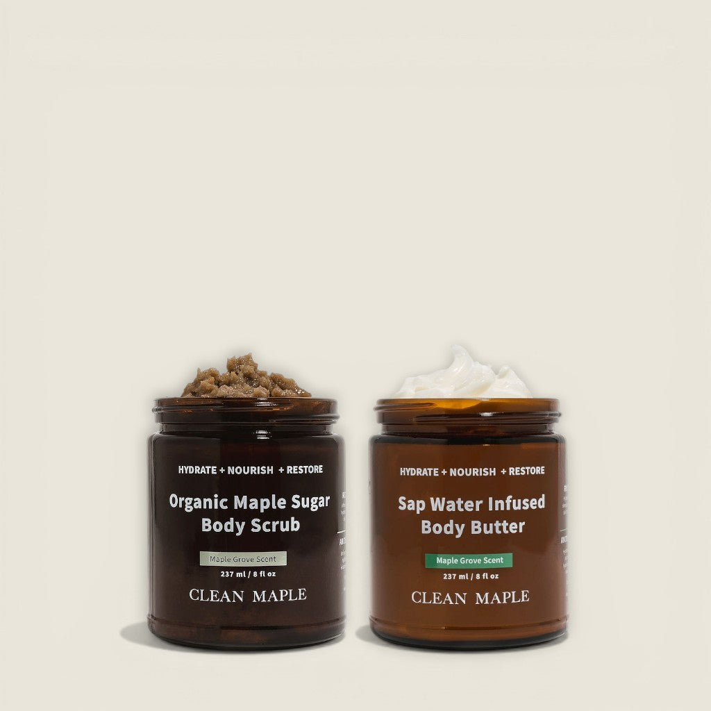 The Glow Set | Exfoliate & Hydrate for Radiant Skin | Clean Maple